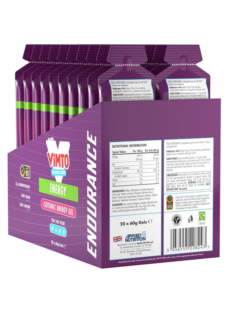 أبلايد نيوتريشن جل الطاقة الأيزوتوني للتحمل من أبلايد نيوترشن – نكهة فيمتو (20 × 60 جم) - Image 2